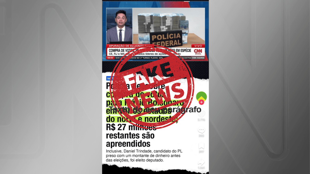 É fake vídeo em que CNN Brasil noticia compra de votos para Flávio
