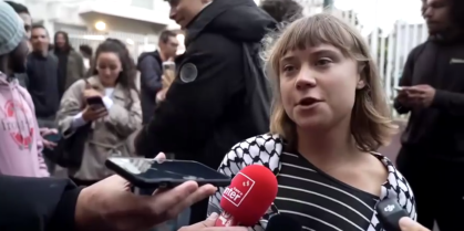 Estudantes franceses dão o exemplo, diz Greta Thunberg em protesto perto de Paris • REUTERS · • REUTERS