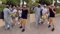 Leonardo dança com ambulantes na França em “rolê aleatório”; veja vídeo