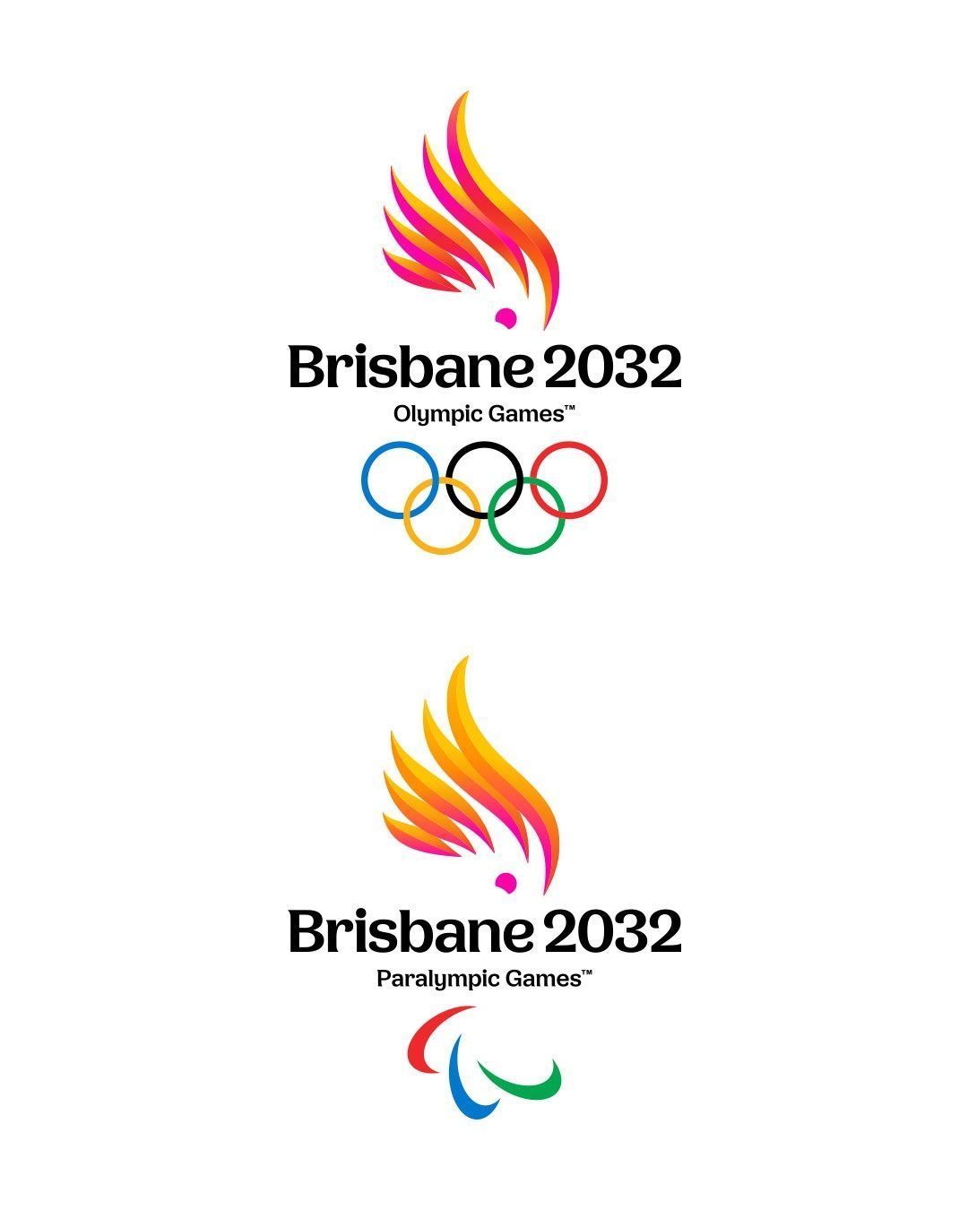 Logos dos Jogos Olímpicos e Jogos Paralímpicos de Brisbane 2032 • Divulgação/Brisbane 2032