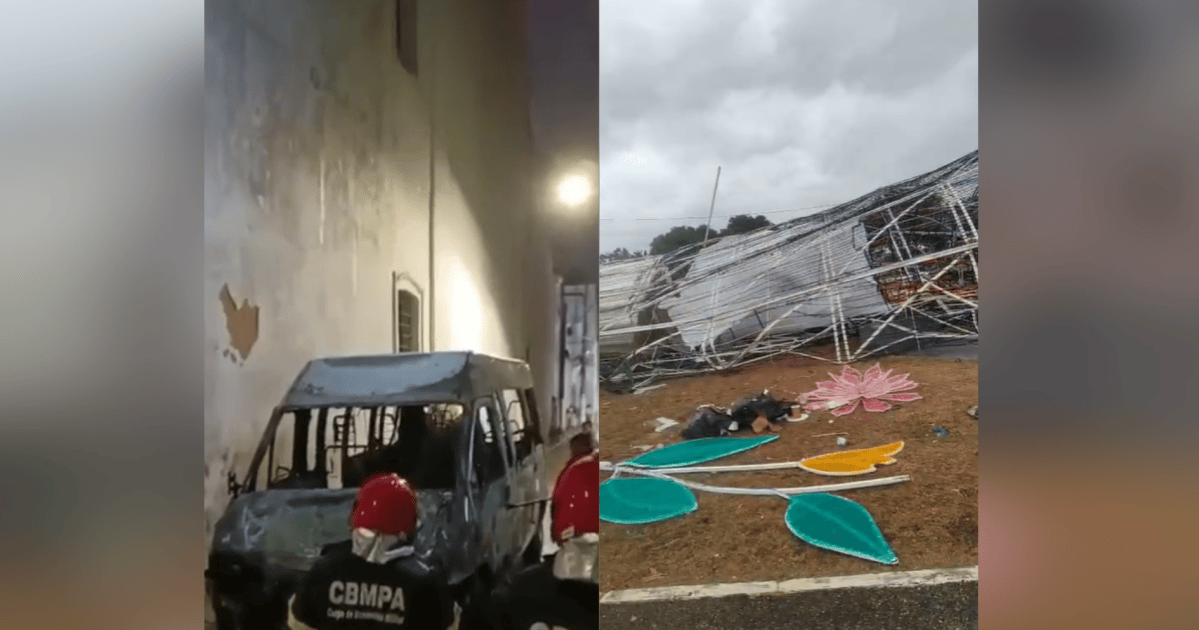 Círio em Belém: Imagem gigante de Nazaré desaba após fortes chuvas