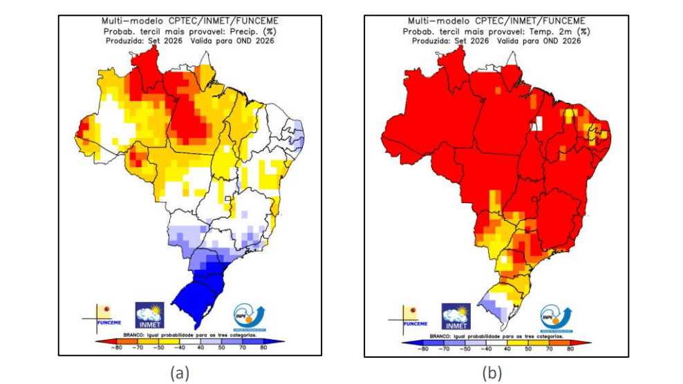 Novo boletim sobre o El Niño alerta para extremos de seca e chuva no Brasil