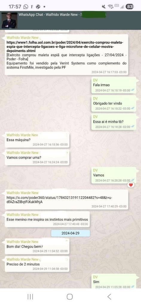 Conversa entre Daniel Vorcaro e Walfrido Warde