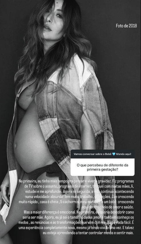 Sabrina Sato compara primeira e segunda gestações • Instagram/Sabrina Sato