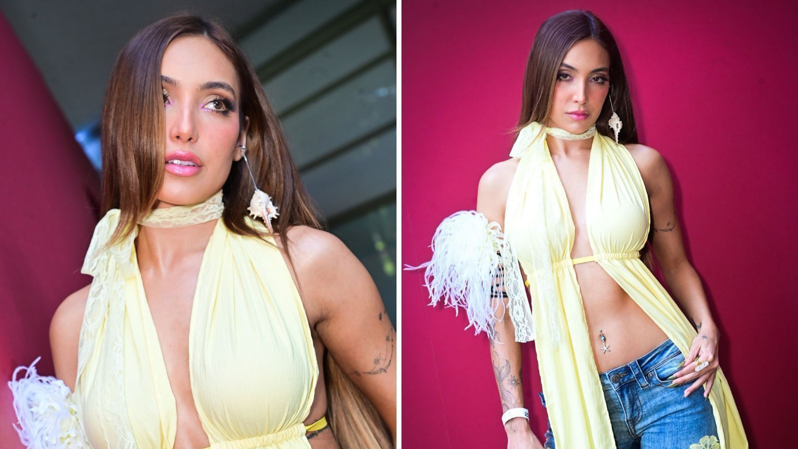 Vanessa Lopes acompanha desfile no SPFW