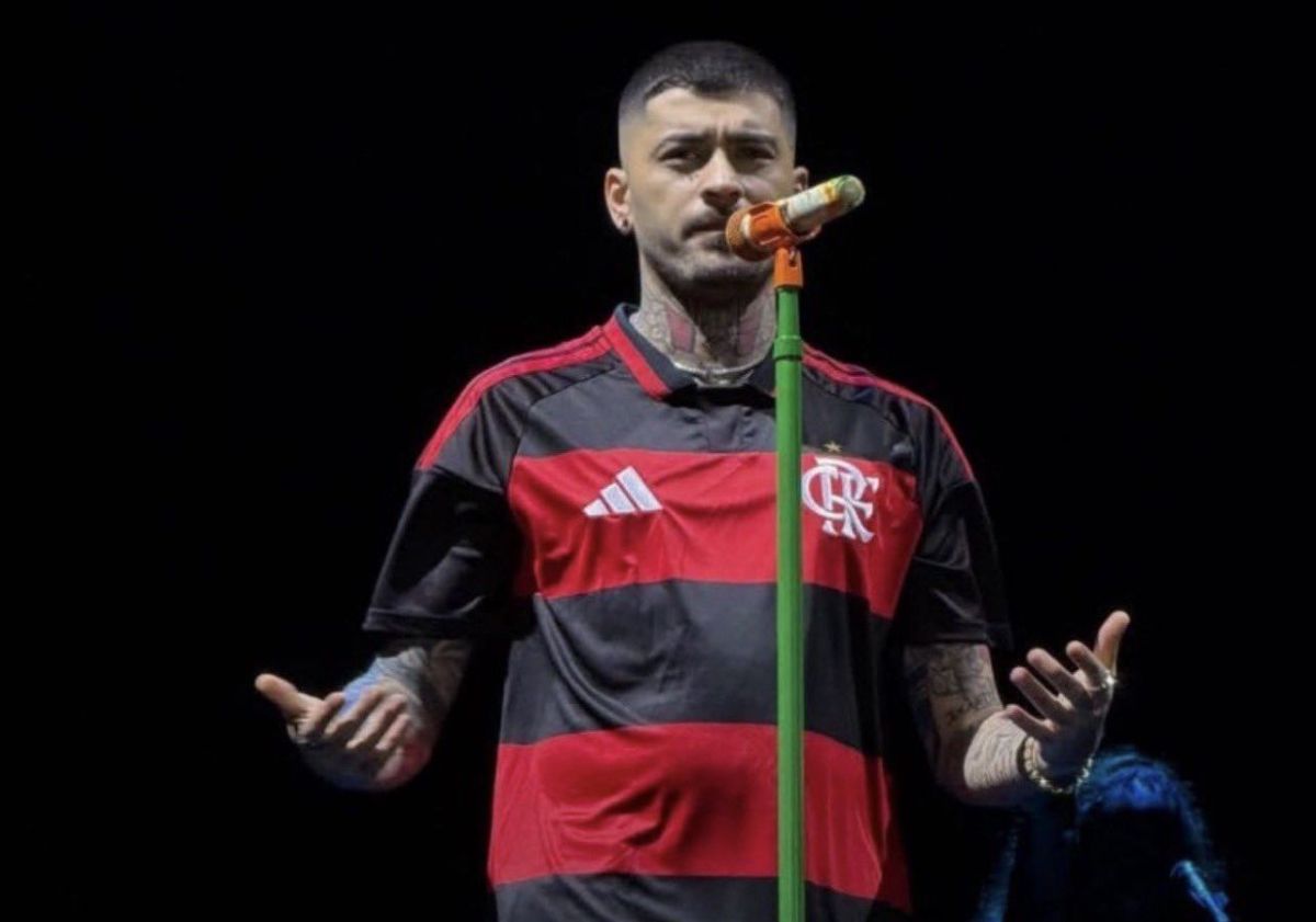 Zayn Malik usa camisa do Flamengo em show no estádio do Palmeiras; veja