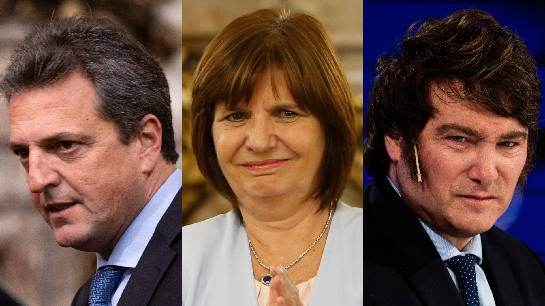 Massa, Bullrich e Milei serão os principais candidatos a disputar a Presidência da Argentina no primeiro turno das eleições, em outubro