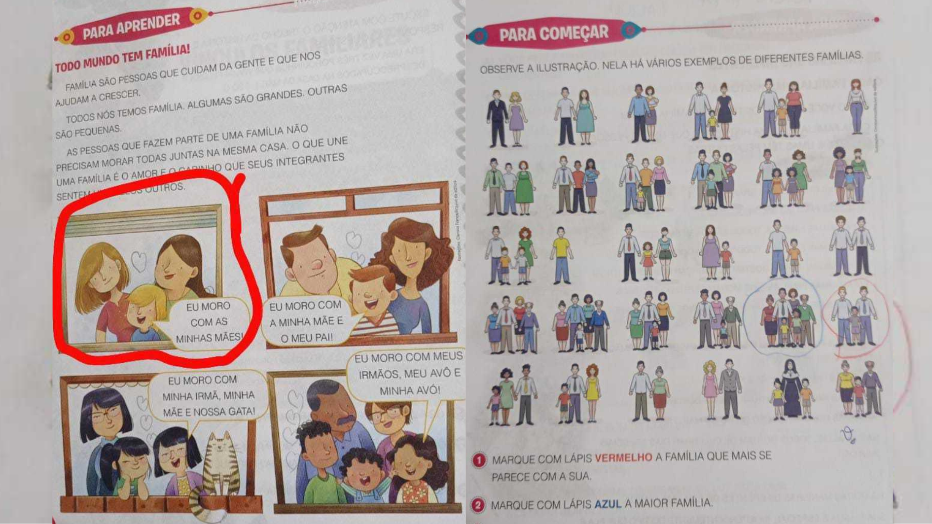 Atividades escolares inclusivas de apostila de um colégio particular da região metropolitana de Florianópolis / Arquivo pessoal/Alexandre Amorim