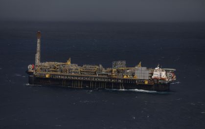 Plataforma da Petrobras na Bacia de Santos