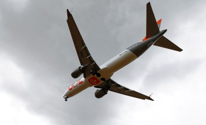 Aeronave da GOL Linhas Aéreas, no Aeroporto Salgado Filho em Porto Alegre (RS)