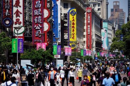 Área comercial de Xangai, China