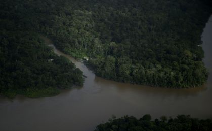 Vista da região da Foz do Amazonas, no Amapá