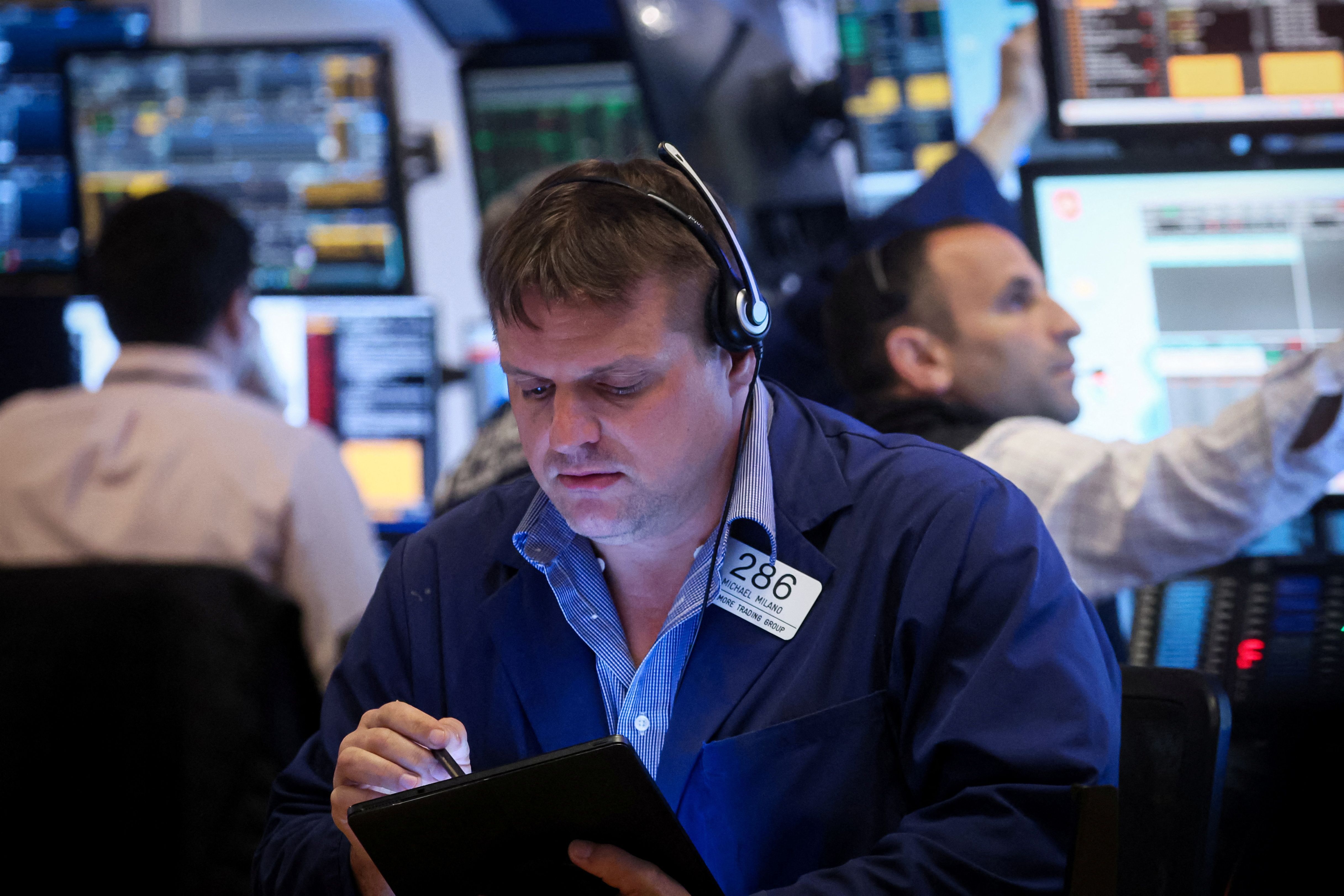 Operadores na Bolsa de Nova York