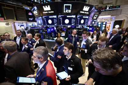 Bolsa de Valores de Wall Street, em Nova York, EUA