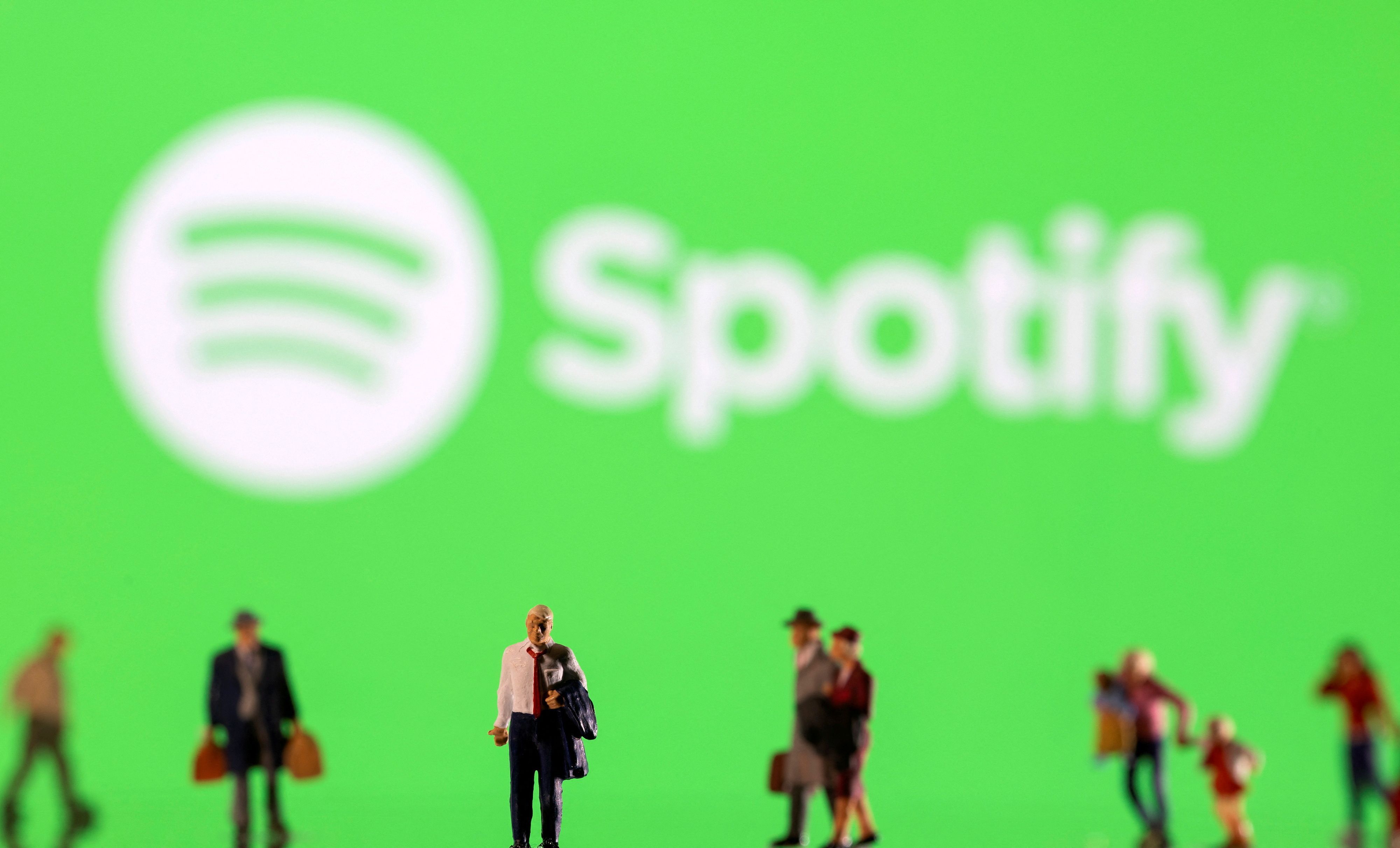 Ilustração com logo do Spotify