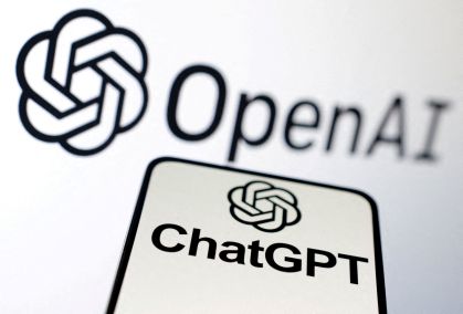 Logos de OpenAI e ChatGPT em ilustração