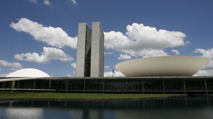 Vista do Congresso Nacional do Brasil, em Brasília