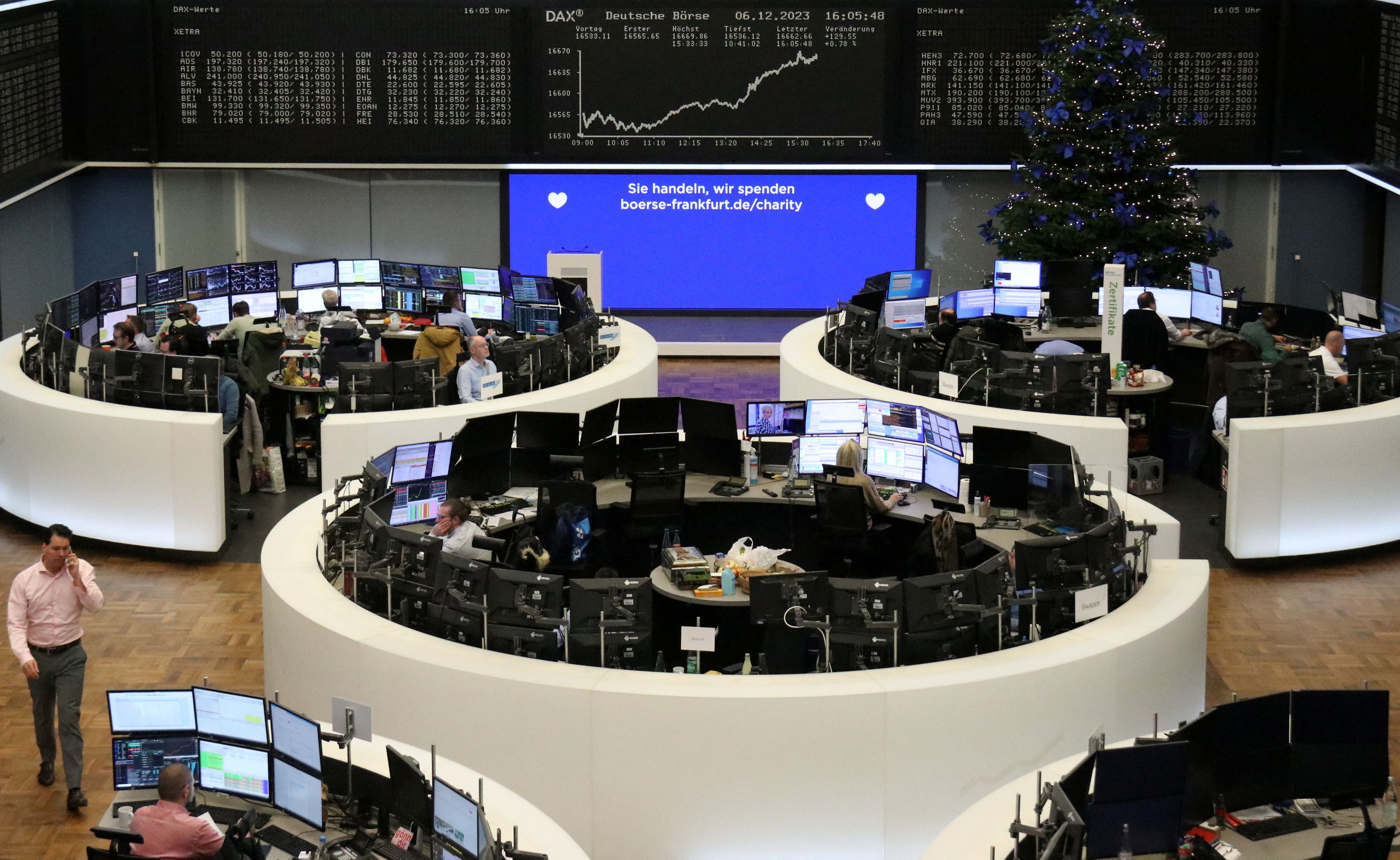 Bolsa de Frankfurt, na Alemanha