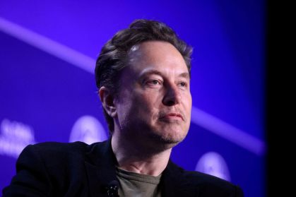 Elon Musk, CEO da SpaceX, Tesla e proprietário do X, durante conferência na Califórnia, EUA
