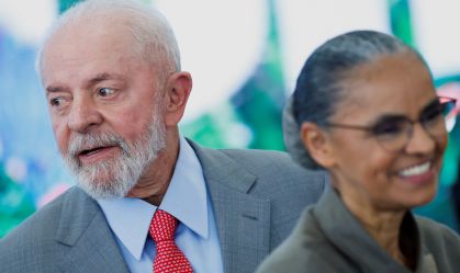 Presidente Luiz Inácio Lula da Silva e ministra do Meio