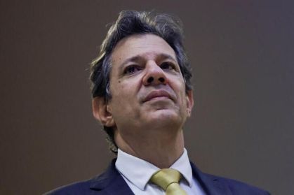 Ministro da Fazenda, Fernando Haddad, durante cerimônia no Palácio da Alvorada, em Brasília