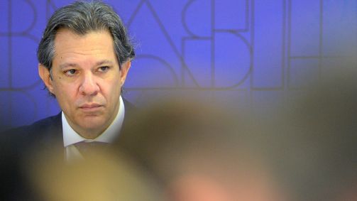 Ministro da Fazenda, Fernando Haddad, durante reunião no Palácio do Planalto