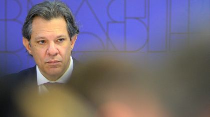 Ministro da Fazenda, Fernando Haddad, durante reunião no Palácio do Planalto