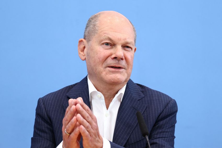Chanceler alemão, Olaf Scholz, dá entrevista coletiva em Berlim • 24/07/2024 REUTERS/Liesa Johannssen
