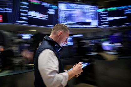 Operador na bolsa de Nova York