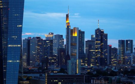 Vista do distrito financeiro de Frankfurt, na Alemanha