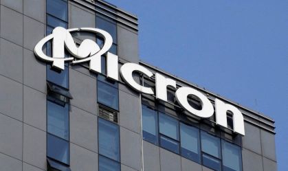 Logo da Micron em Xangai, China