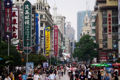Região de compras em Xangai, China