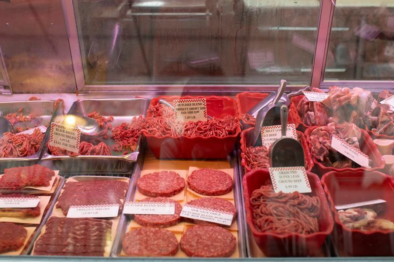 Carne bovina em mercado