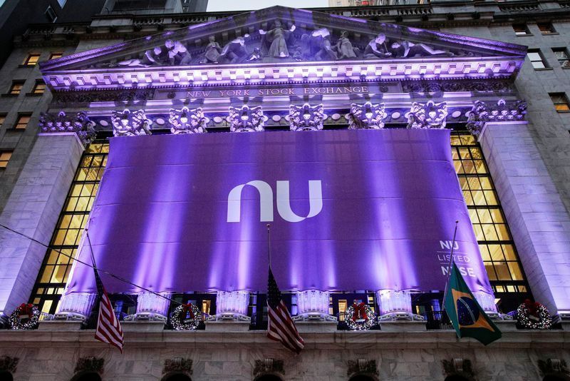 Logo do Nubank na Bolsa de Valores de Nova York