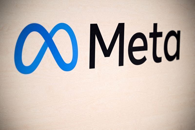 Logo da Meta em Hanover, na Alemanha