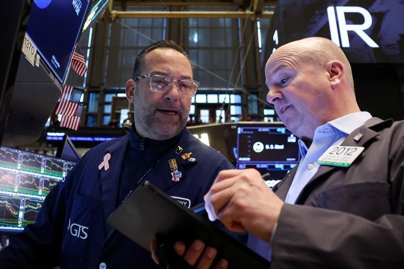 Operadores na bolsa de Nova York