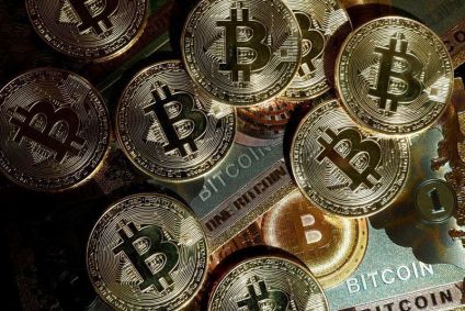 Representação de bitcoins em ilustração