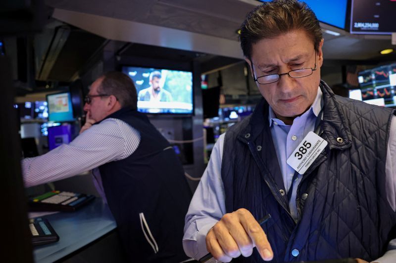 Operadores na bolsa de Nova York