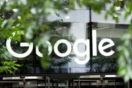 Logo do Google em escritório de Londres, no Reino Unido