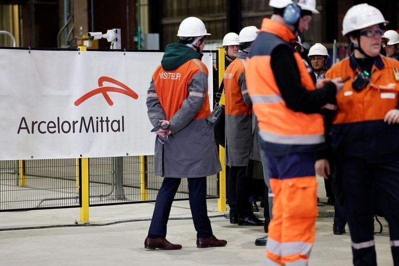 Unidade da siderúrgica ArcelorMittal em Dunquerque, norte da França