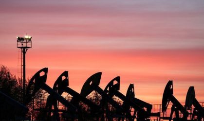 Operações no campo petrolífero de Airankol, no oeste do Cazaquistão