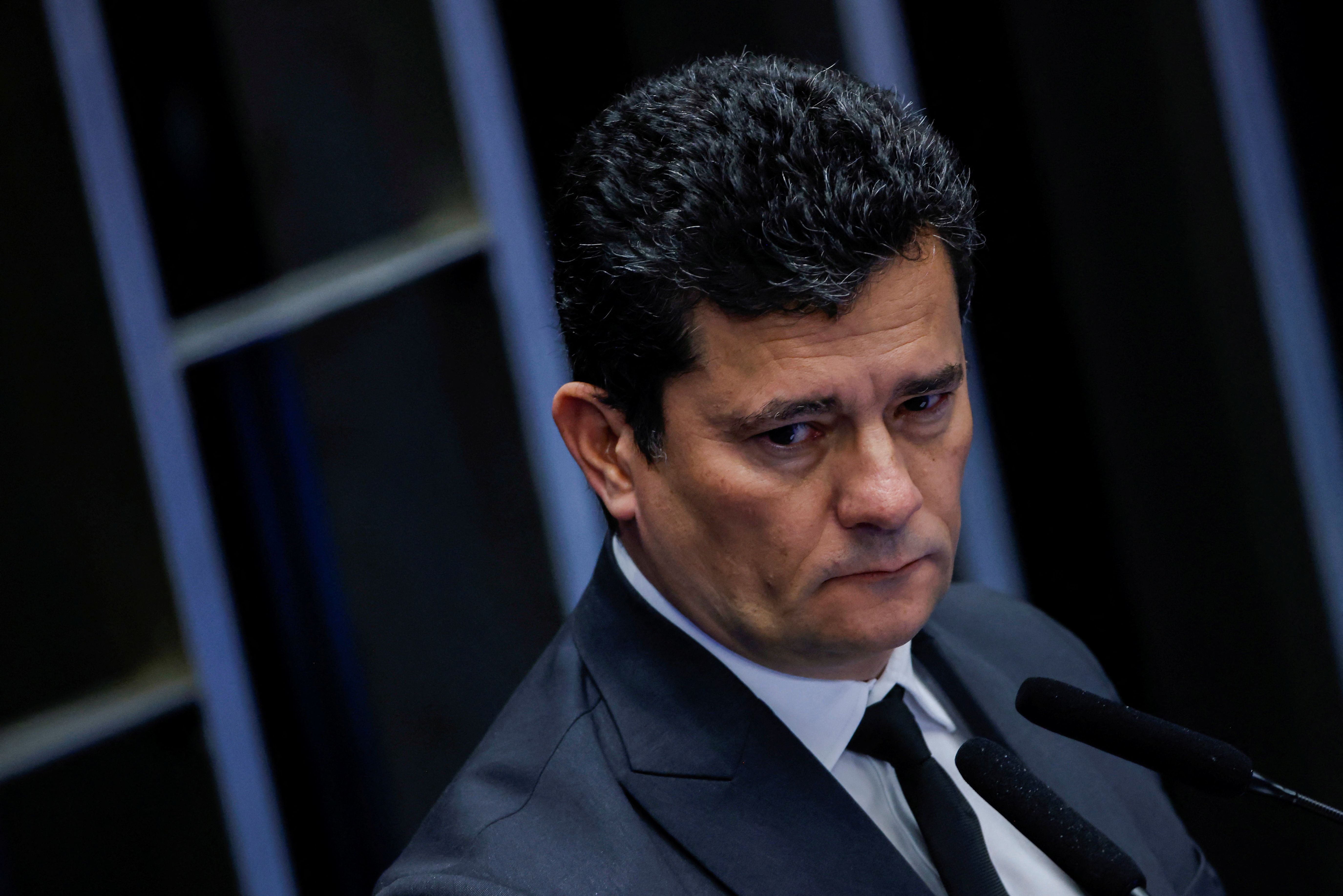 Sergio Moro durante sessão do Senado