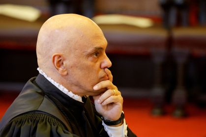 Ministro do Supremo Tribunal Federal (STF) Alexandre de Moraes em evento na Faculdade de Direito da Universidade de São Paulo (USP)