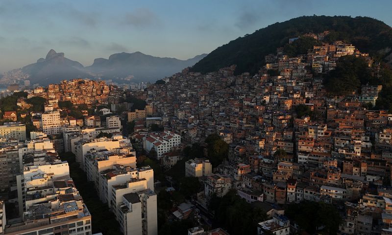 Vista de um drone no Rio de Janeiro