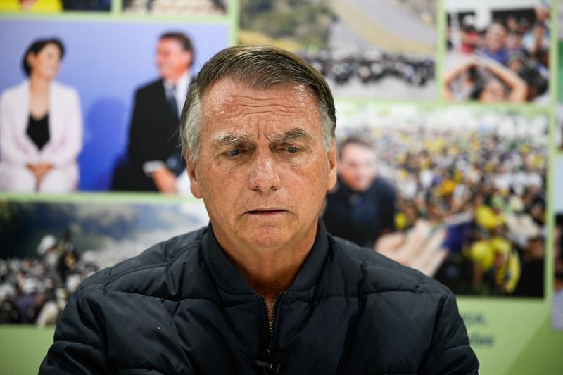 Ex-presidente Jair Bolsonaro durante entrevista exclusiva à Reuters em Brasília