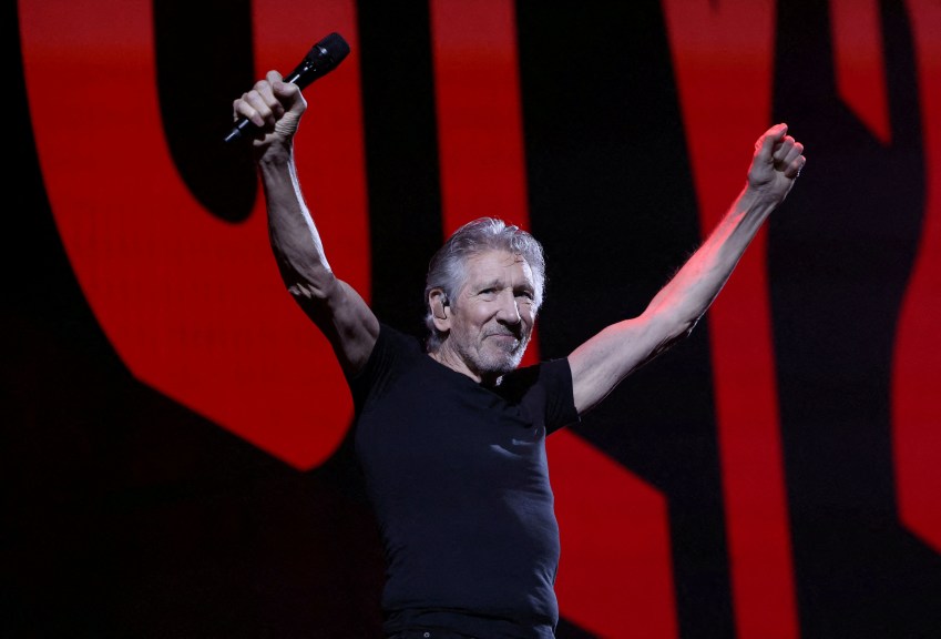 Roger Waters durante show em Los Angeles, EUA /
