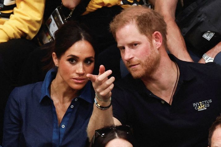 O príncipe britânico Harry e sua esposa Meghan participam de evento multiesportivo internacional para soldados feridos, em Duesseldorf, Alemanha / 15/09/2023 REUTERS/Piroschka Van De Wouw