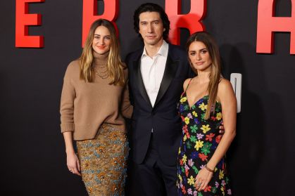Shailene Woodley, Adam Driver e Penélope Cruz em evento de "Ferrari" em Los Angeles