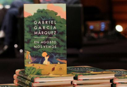Filhos do escritor colombiano Gabriel García Márquez revelam livro póstumo do autor "Em Agosto Nos Vemos" em Madri, Espanha