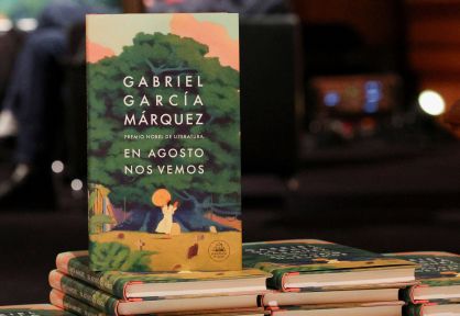 Filhos do escritor colombiano Gabriel García Márquez revelam livro póstumo do autor "Em Agosto Nos Vemos" em Madri, Espanha